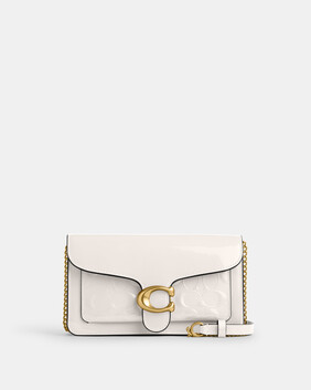 Tabby Chain Clutch In Signature Leather