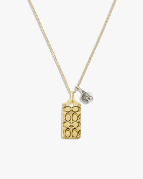 Signature Quilted Pendant Necklace