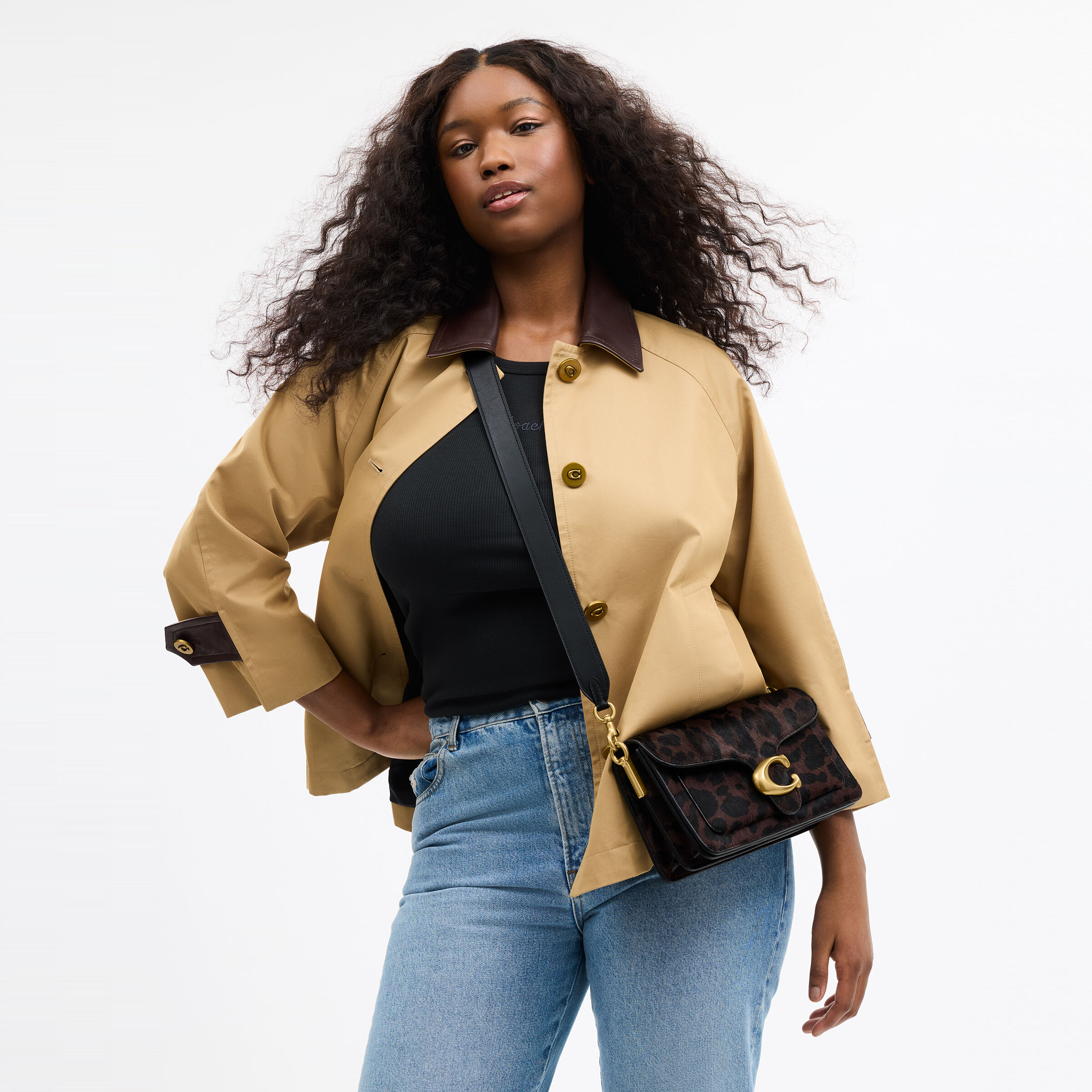 Buy COACH Tabby Shoulder Bag 26 In Haircalf With Leopard Print