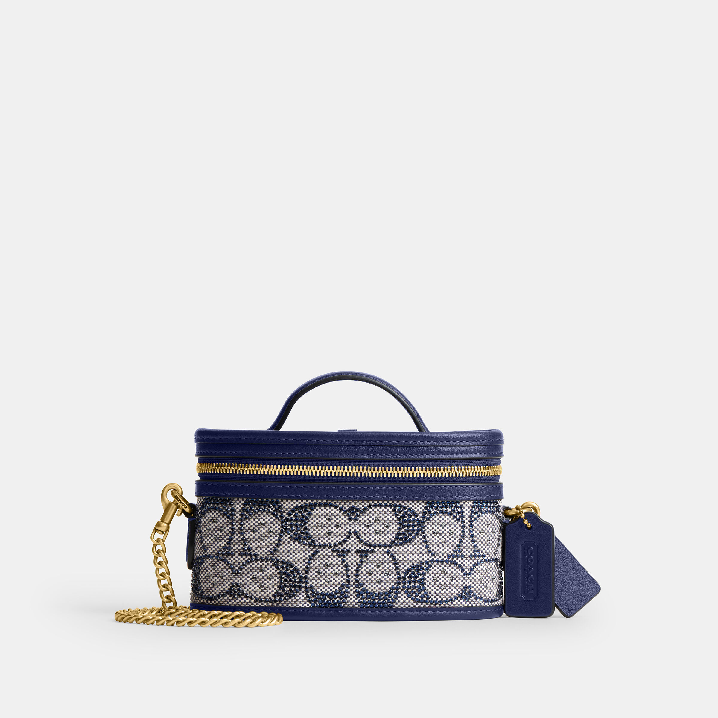 Buy COACH Crystal Signature Jacquard Trail Bag 15 Blue Online in UAE