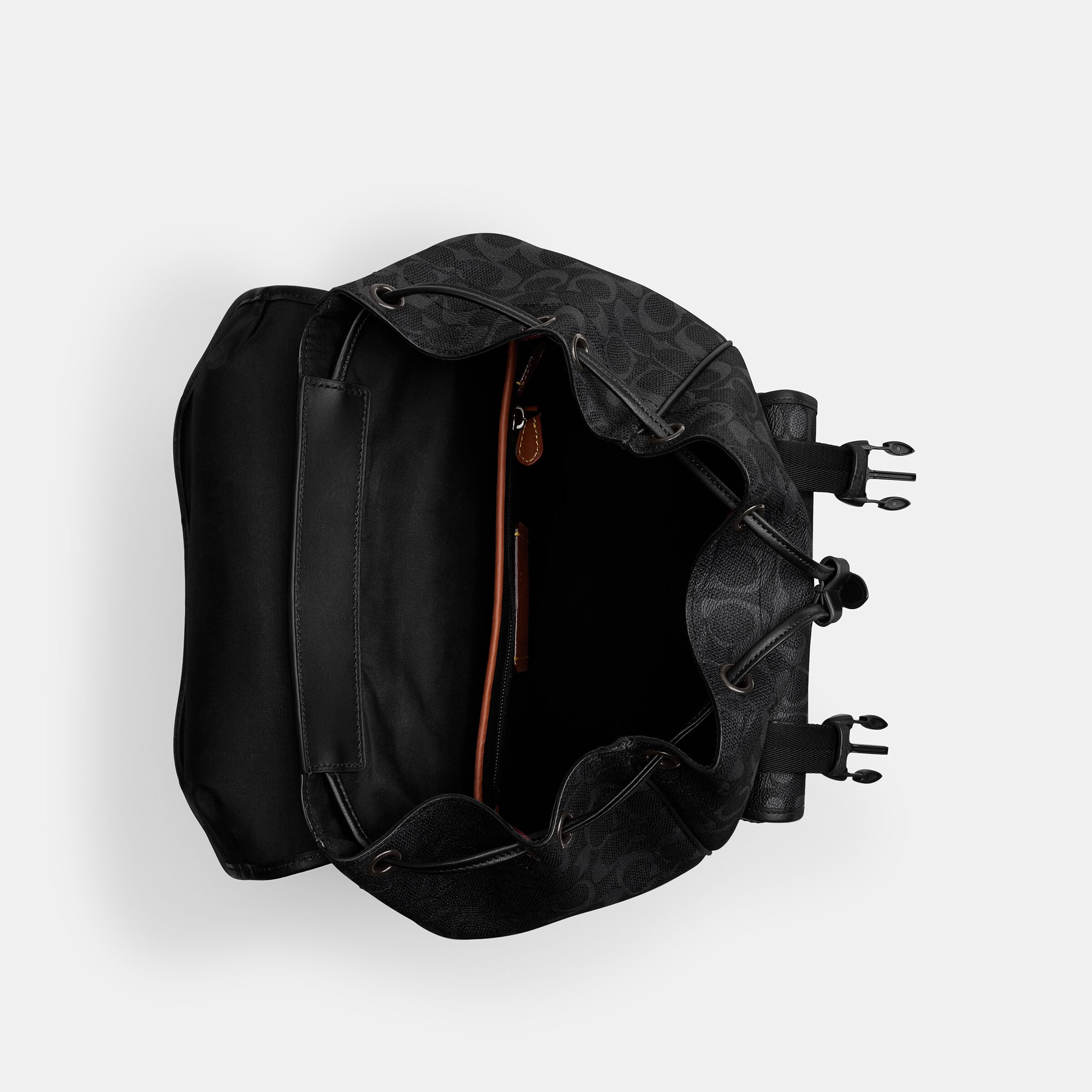 Buy COACH League Flap Backpack In Signature Canvas Black Online in UAE