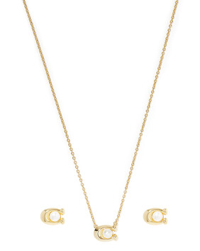 C Pearl Necklace Set