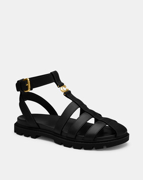 صندل فيشرمان بحلية شعار الماركة بتصميم منحوت