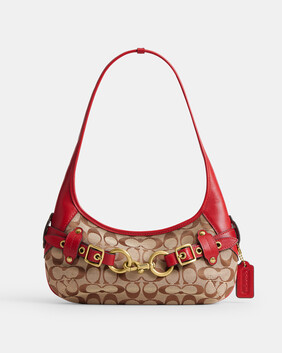 Belted Ergo Shoulder Bag 26 In Signature Jacquard