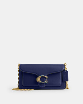 Refined Calf Leather Tabby Chain Crossbody 19 With Pave C