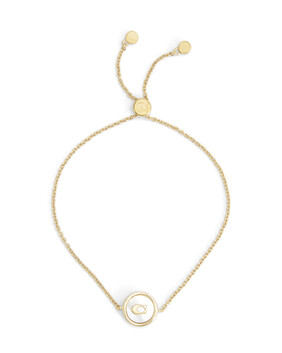 Signature Mother Of Pearl Coin Slider Bracelet