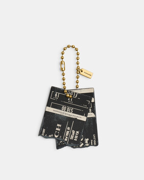 Leather Black Friendship Concert Ticket Bag Charm