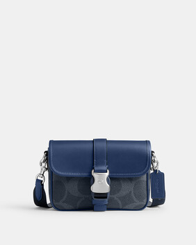 League Crossbody In Mixed Signature Canvas