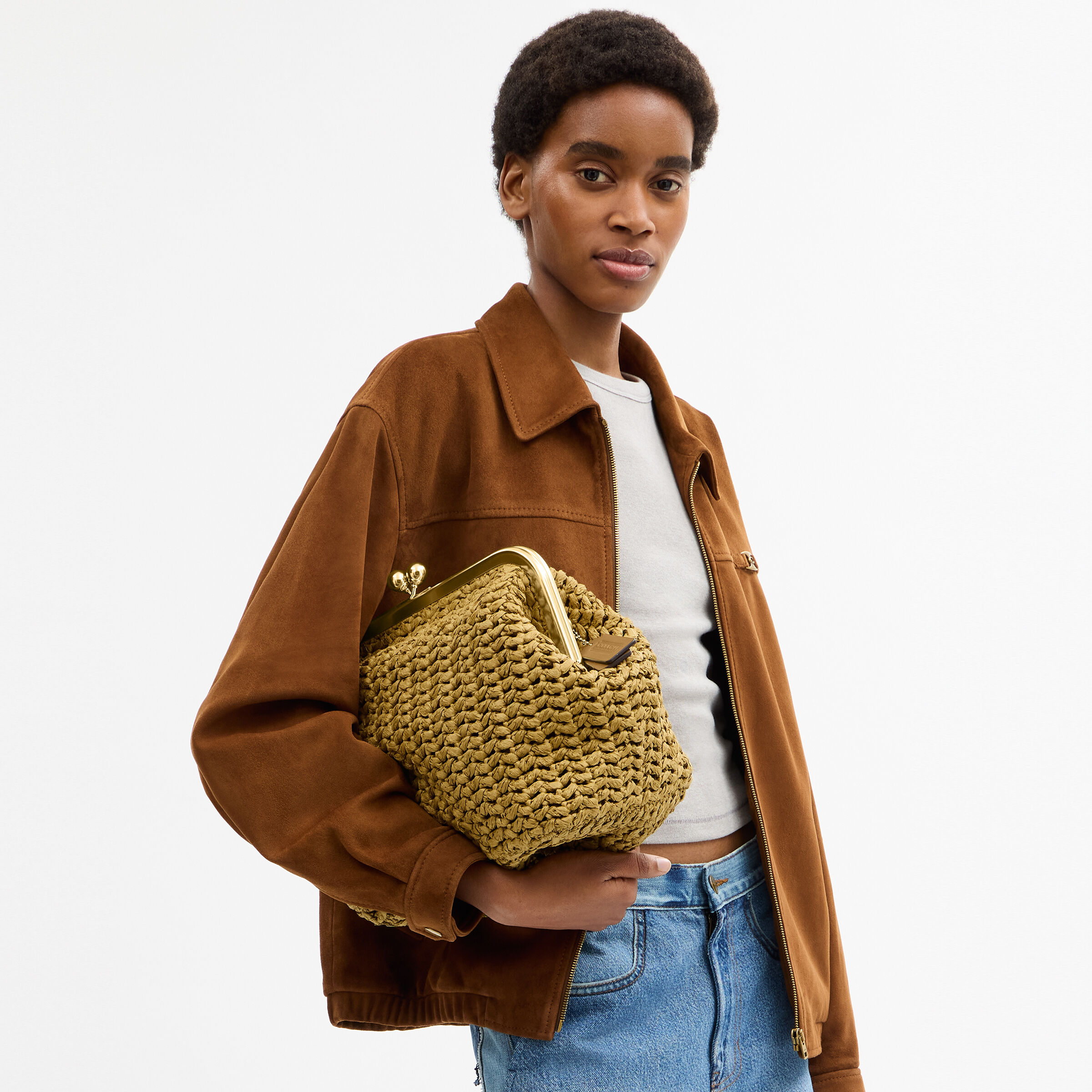 Buy COACH Kisslock Frame Bag 27 Open Green Online in UAE