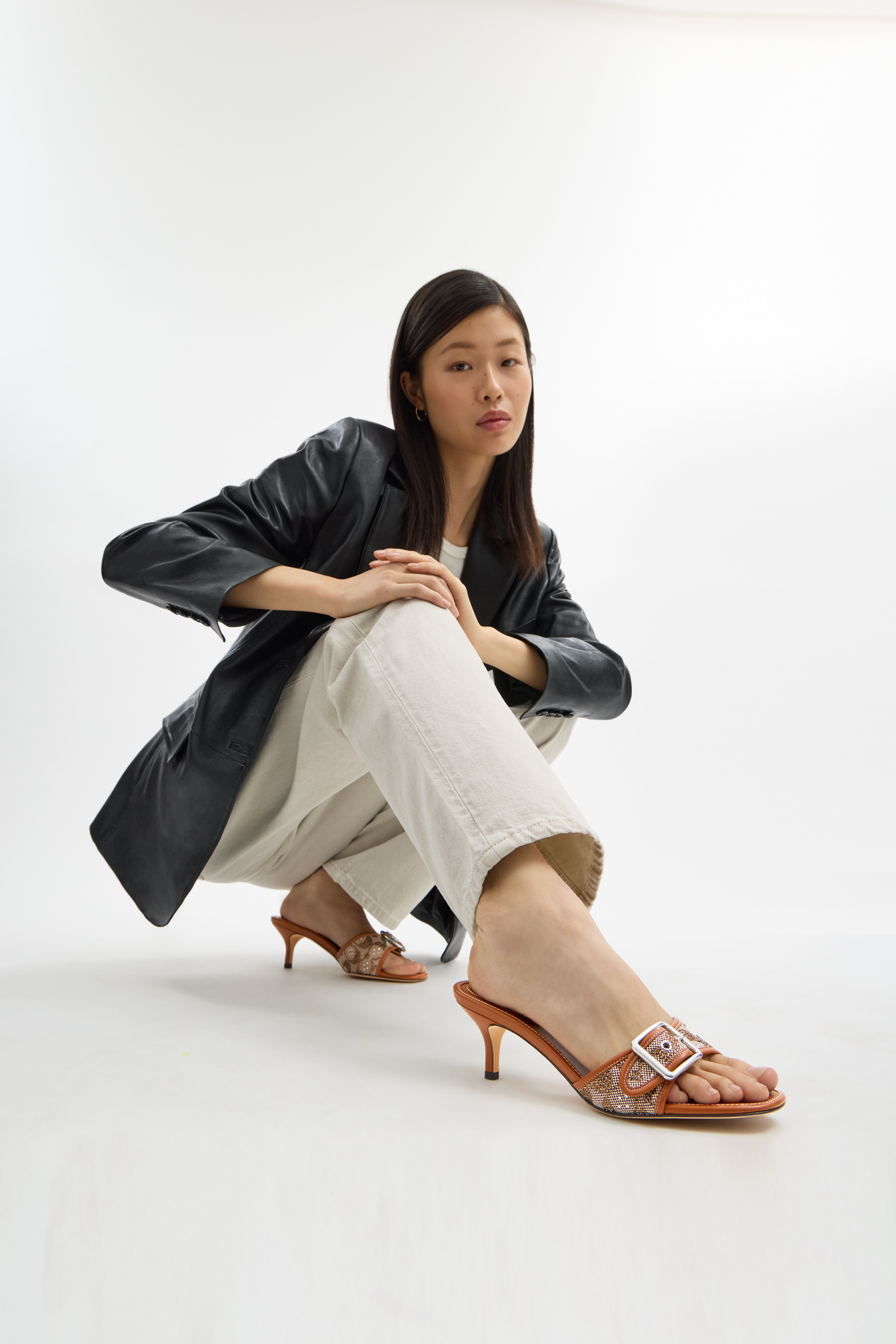 【COACH】Margot Sandal In Crystal Signature Jacquard COACH® | Margot Sandal In Crystal Signature Jacquard