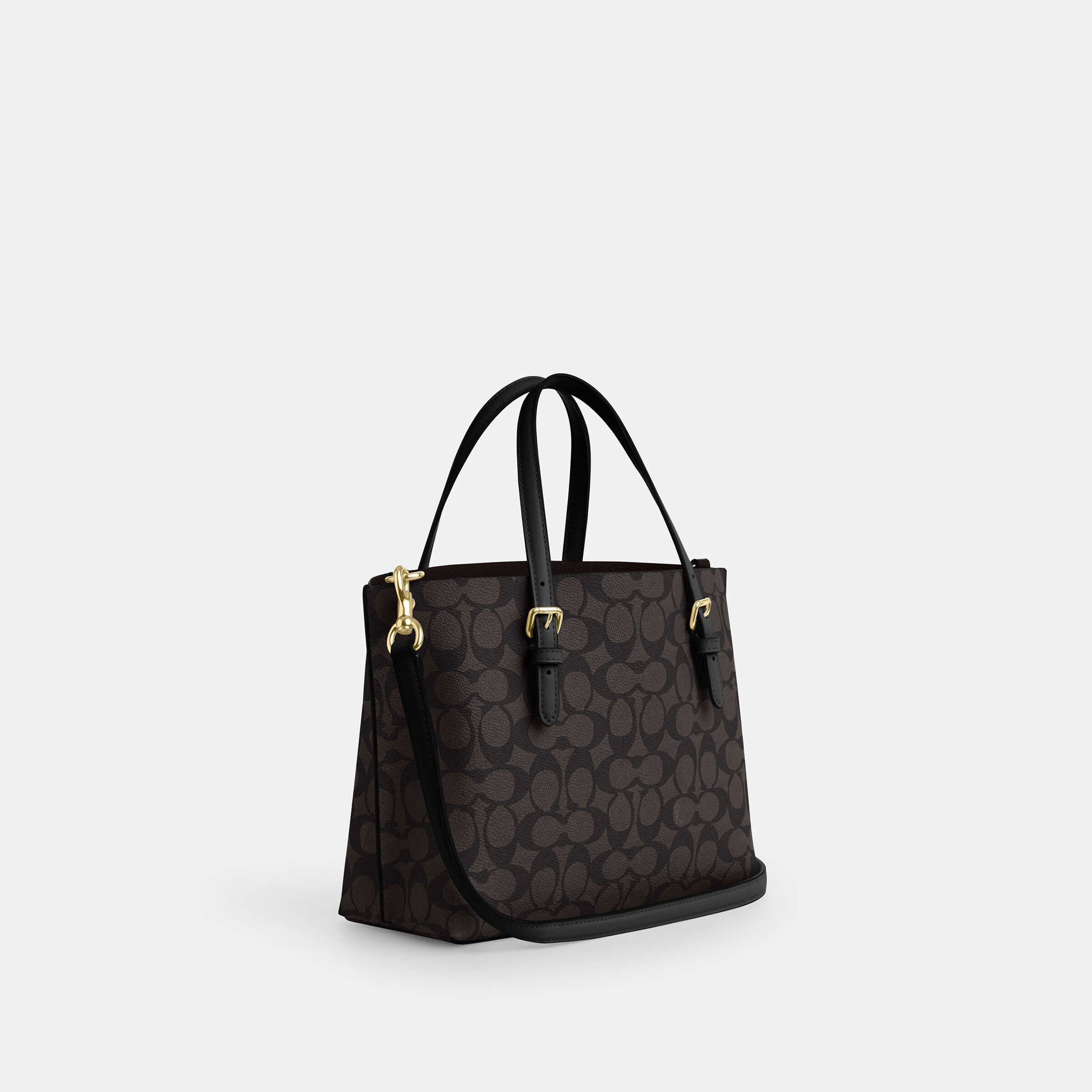 Buy COACH Mollie Tote 25 In Signature Canvas DARK BROWN Online in UAE