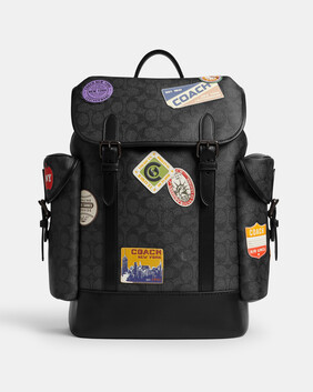 Hitch Backpack In Signature Canvas With Patches