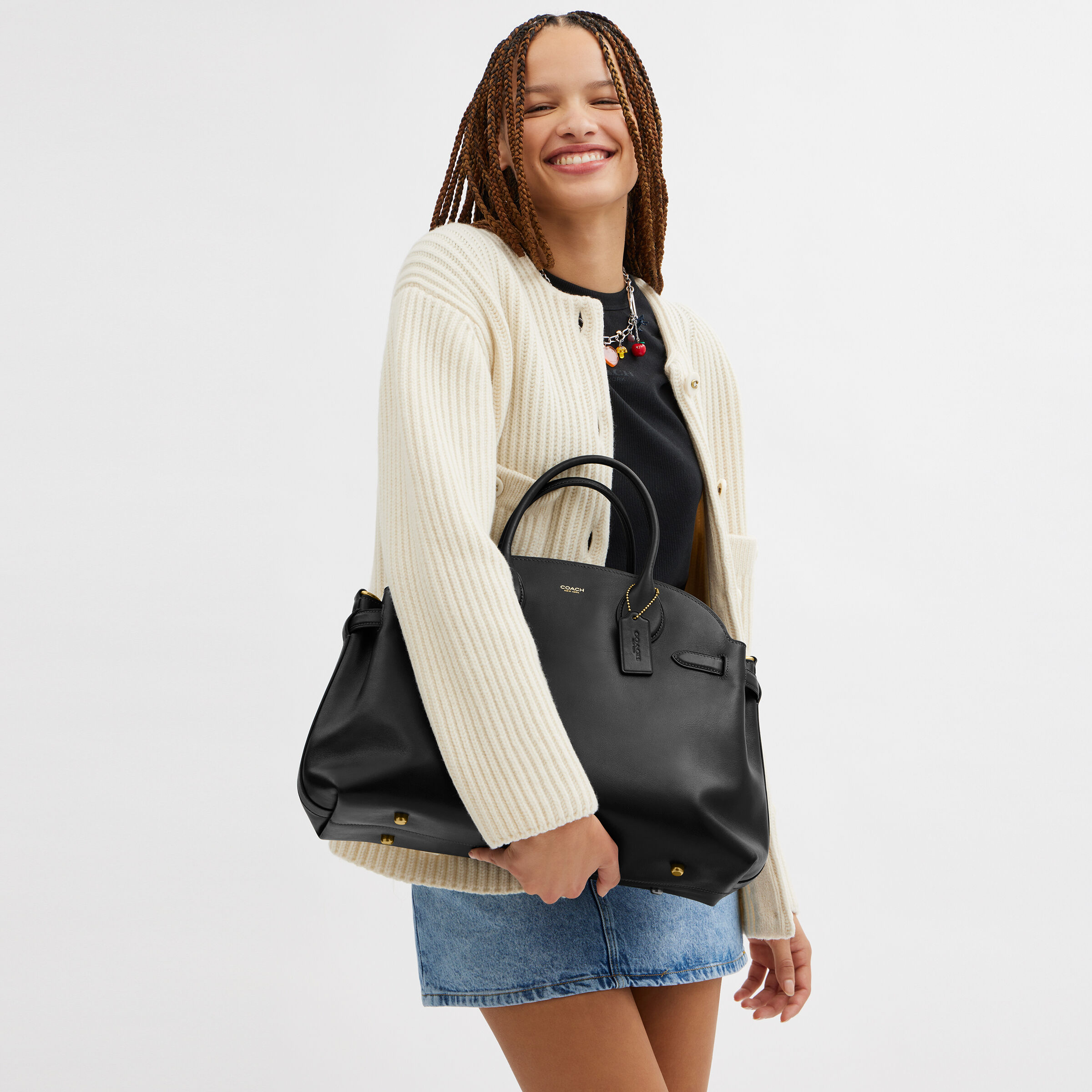 Buy COACH Soft Empire Carryall Bag 40 Black Online in UAE