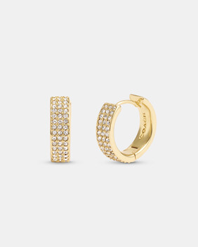 Pavé Huggie Earrings
