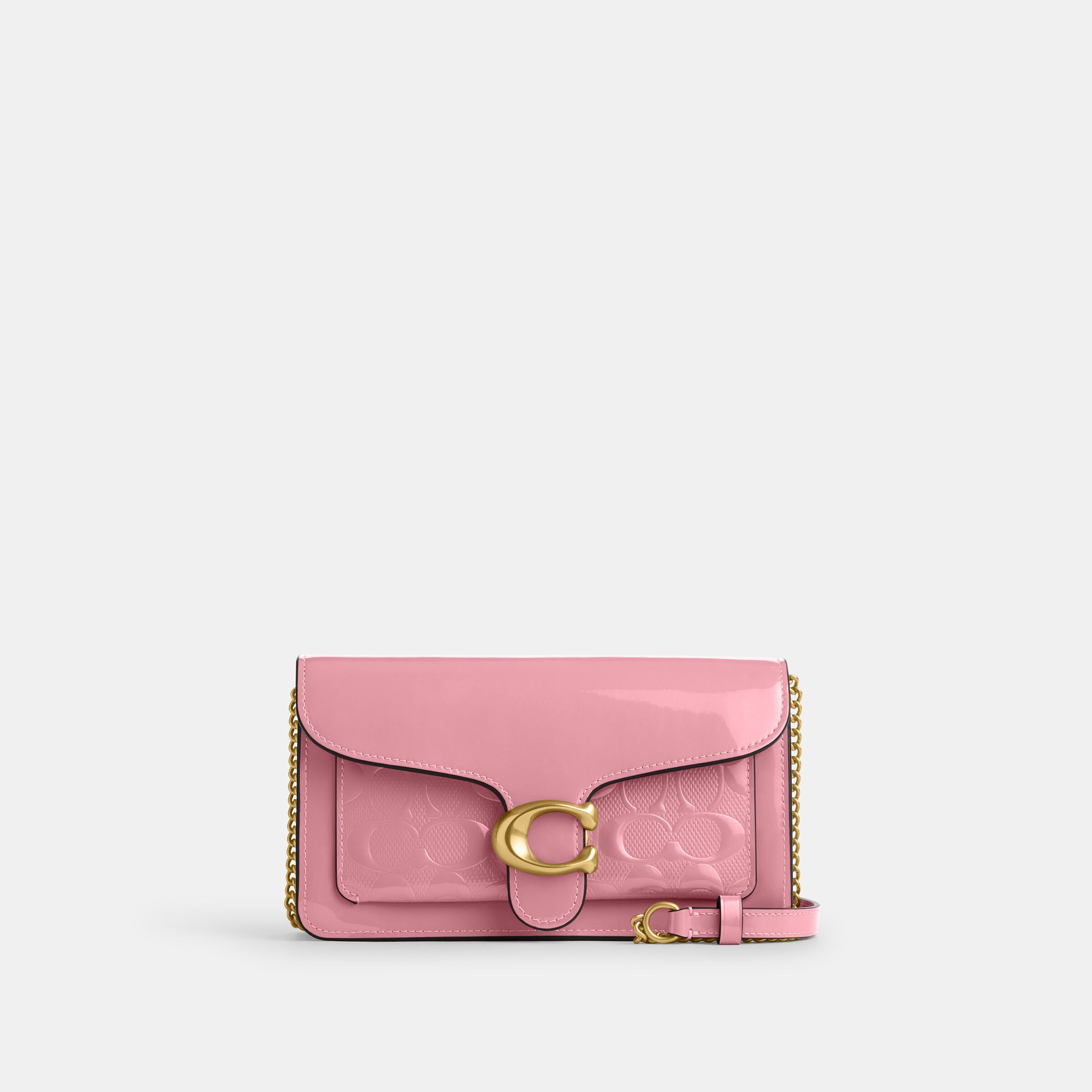 Buy COACH Tabby Chain Clutch In Signature Leather 21 Light/Pastel