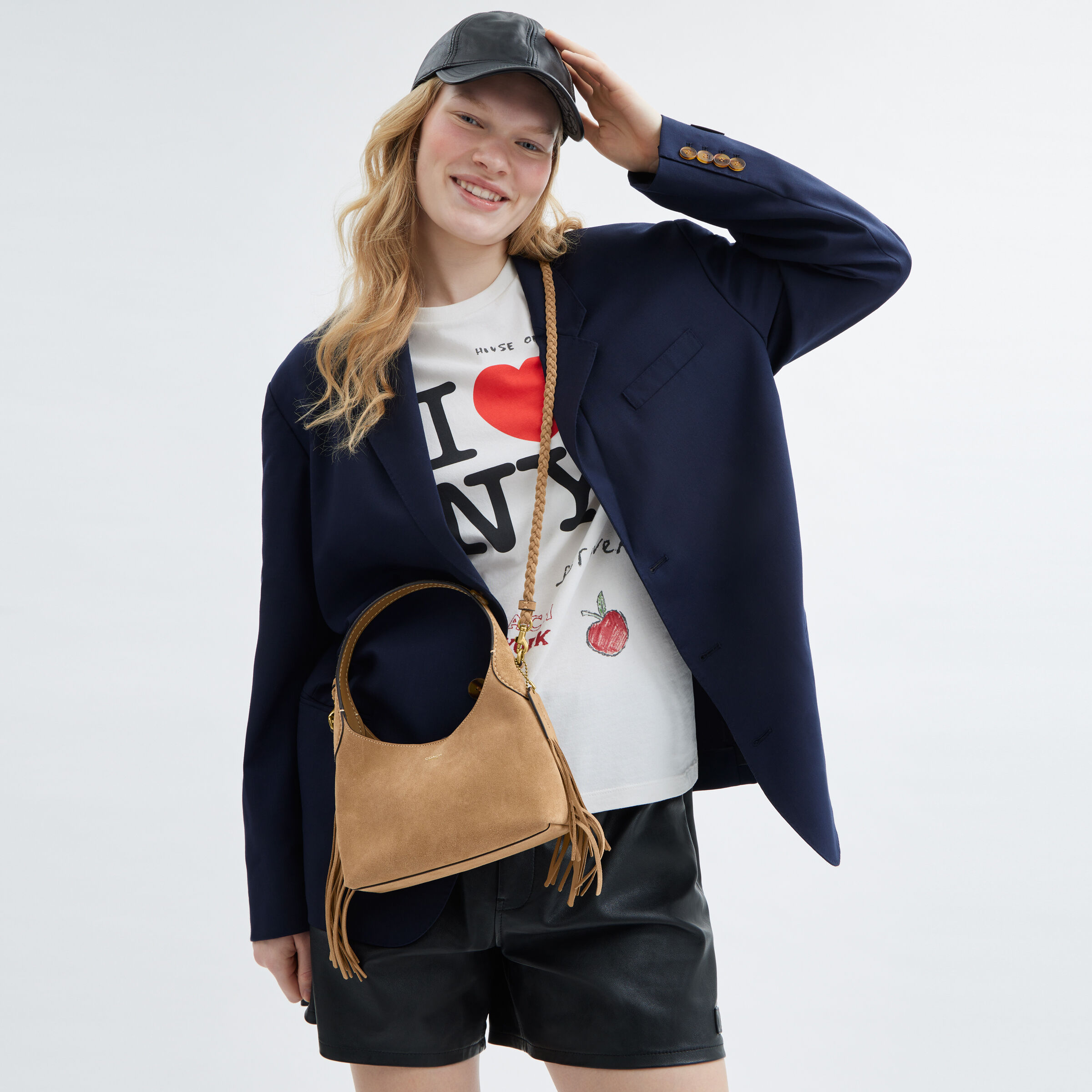 Buy COACH Brooklyn Shoulder Bag 23 With Fringe 23 BEIGE Online in UAE