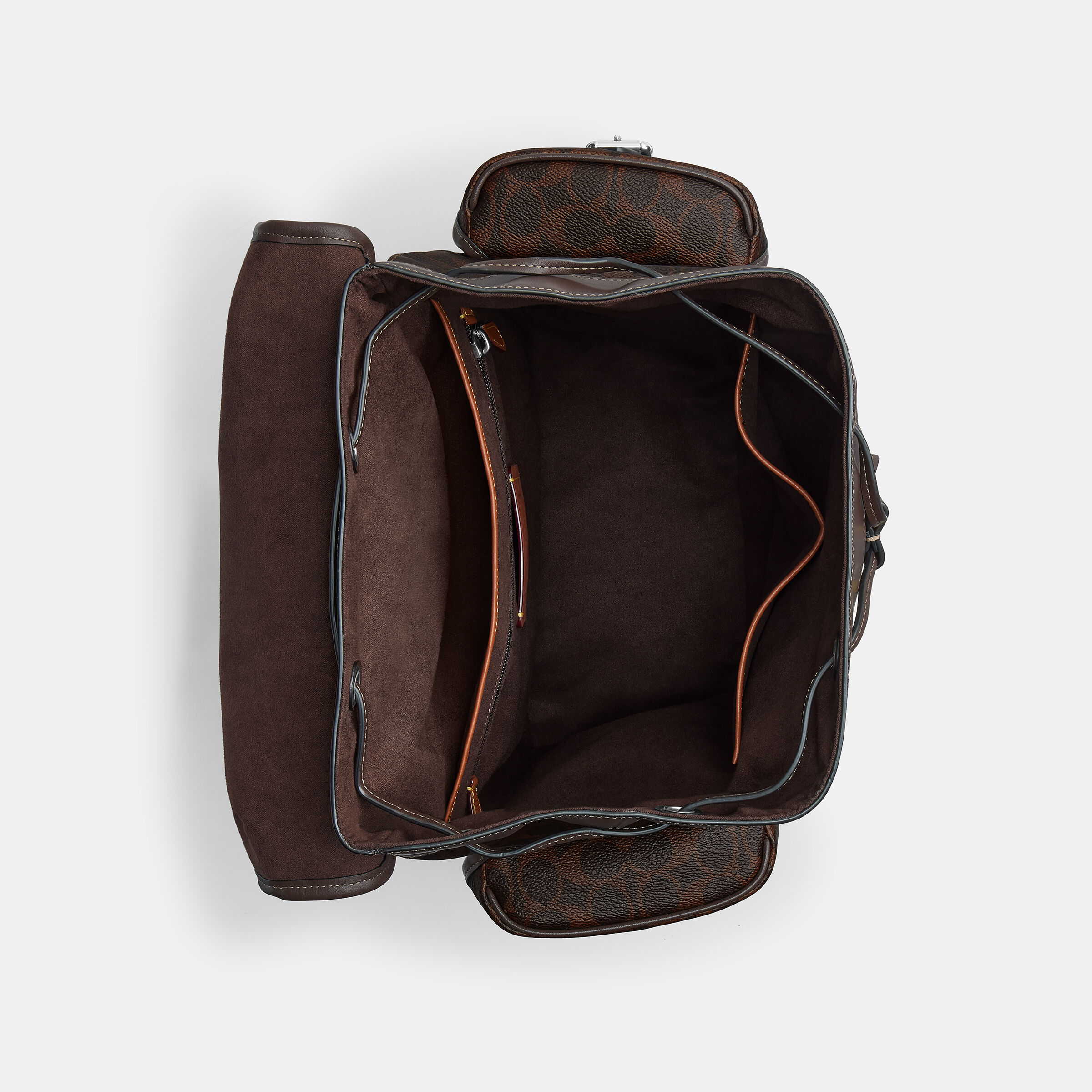 Buy COACH Hitch Backpack In Signature Canvas DARK BROWN Online in UAE