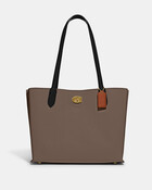 Willow Tote In Colorblock With Signature Canvas Interior 34