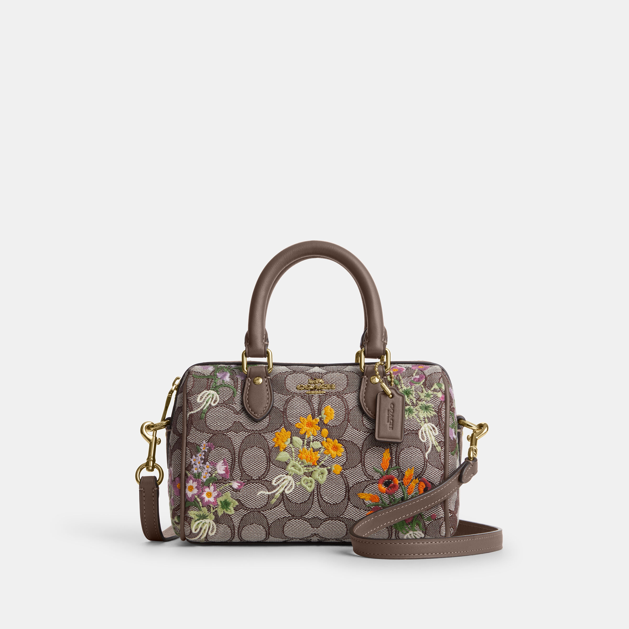 バッグ COACH Signature Patchwork Flower Bag Buy COACH Mini Rowan Crossbody Bag In Signature Jacquard With