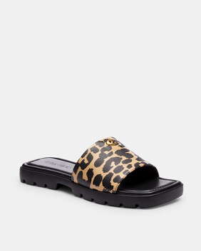 Florence Sandal With Leopard Print
