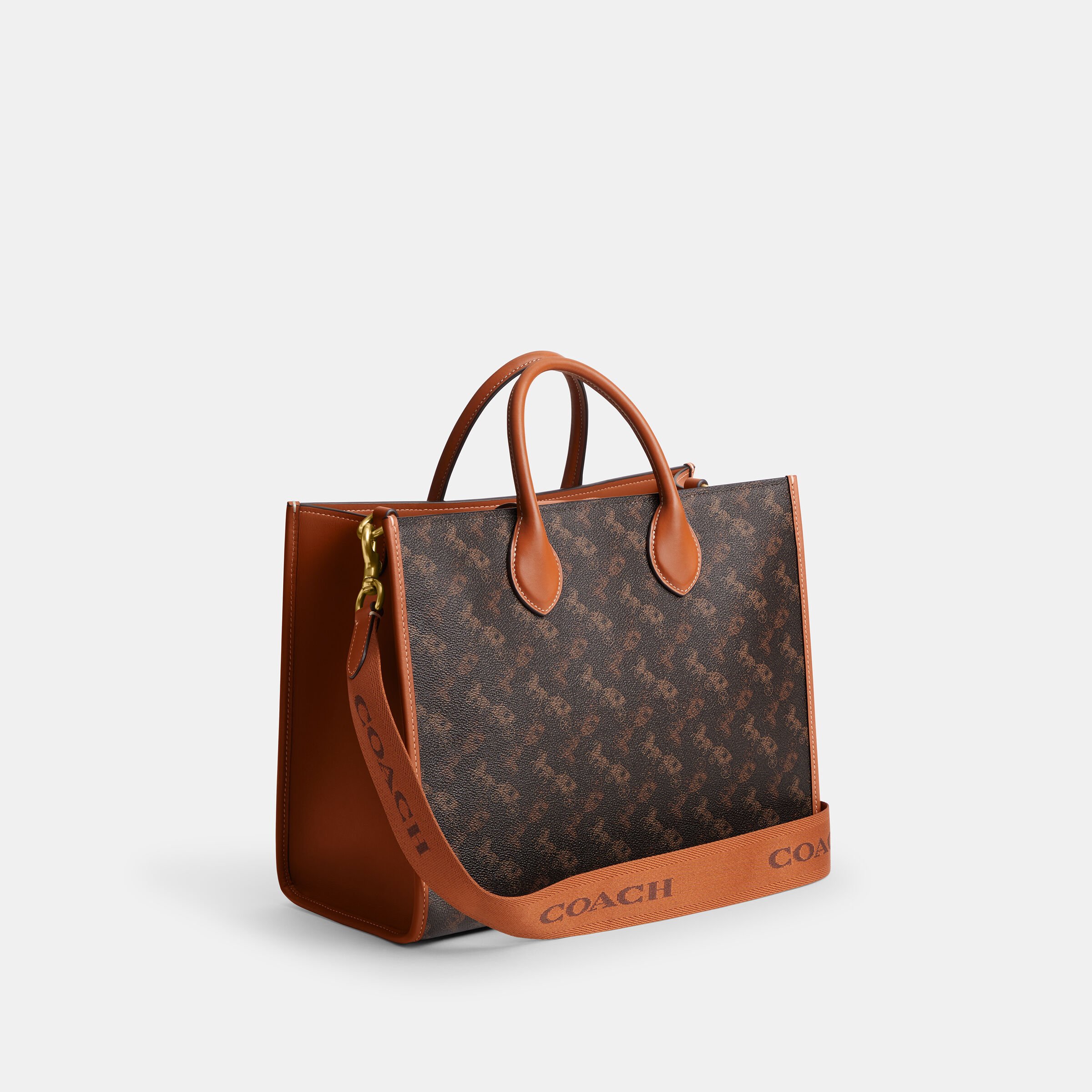 ◇Coach◇ Ace Tote 35 with Horse and Carriage Buy COACH Ace Tote 35 With Horse And Carriage Print Brown