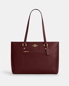 Gallery Tote In Soft Smooth Leather
