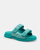 Sculpted C Double Band Sandal With Quilting