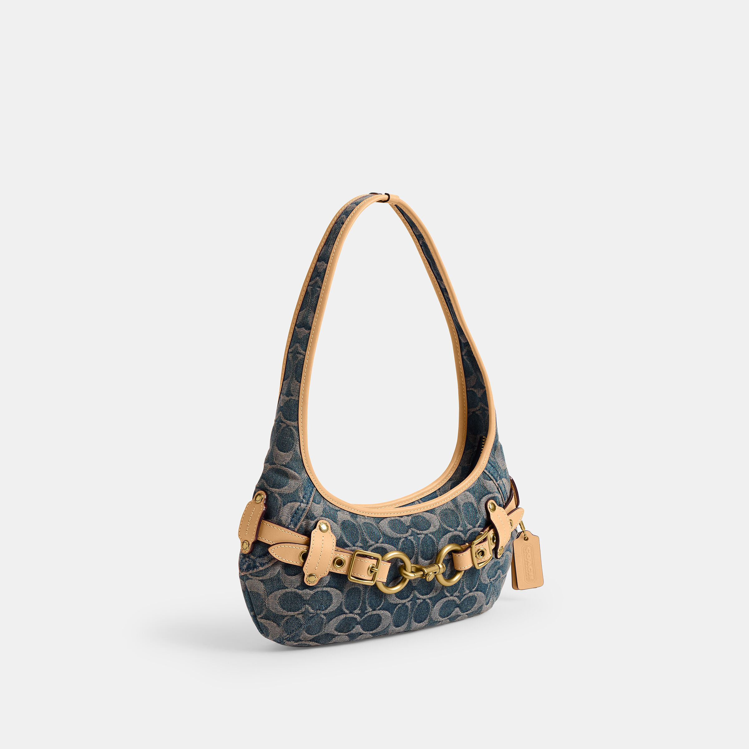 バッグ COACH Denim Ergo shoulder Signature Buy COACH Belted Ergo Shoulder Bag 26 In Signature Loved Denim