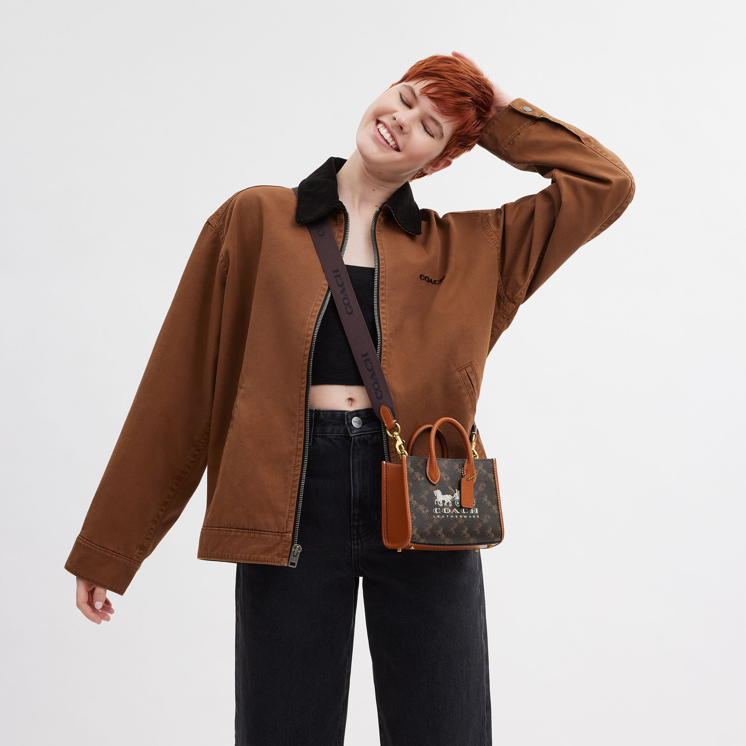 Buy COACH Ace Tote Bag 17 With Horse And Carriage Print