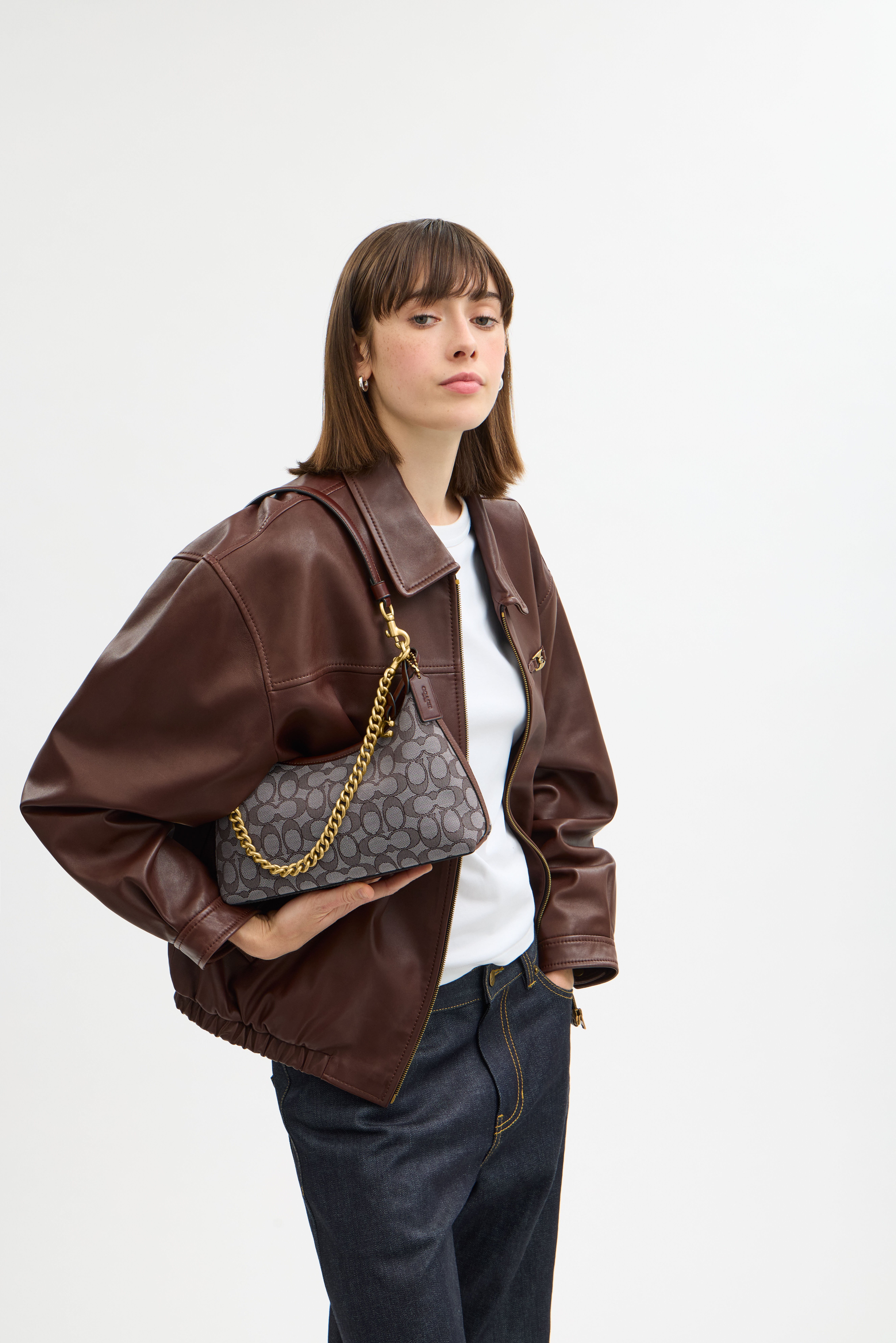 Buy COACH Juliet Shoulder Bag 25 In Signature Jacquard Dbrown