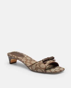 Bow Signature Jacquard Kitten Heel