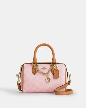 Mini Rowan Crossbody Bag In Signature Canvas With Charms