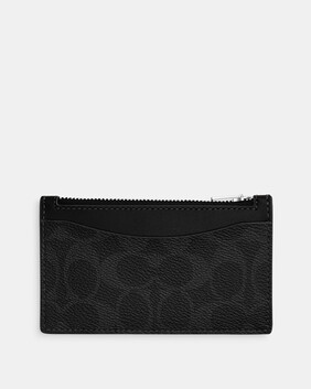 Zip Card Case In Signature Canvas