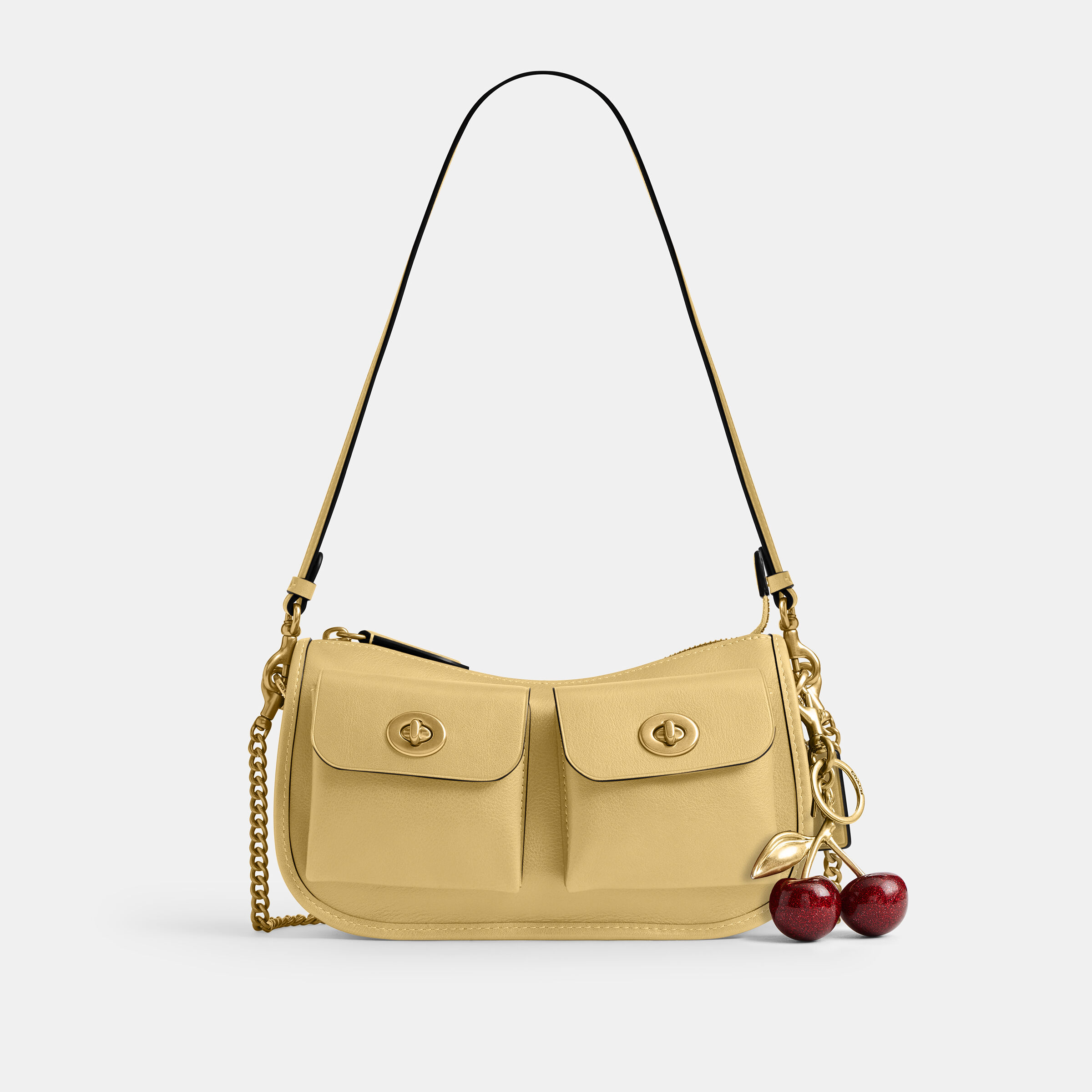 Buy COACH Twin Turnlock Waverly Bag Light/Pastel Yellow Online in UAE