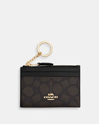 حافظة بطاقة هوية صغيرة رفيعة قماش قنب بشعار الماركة