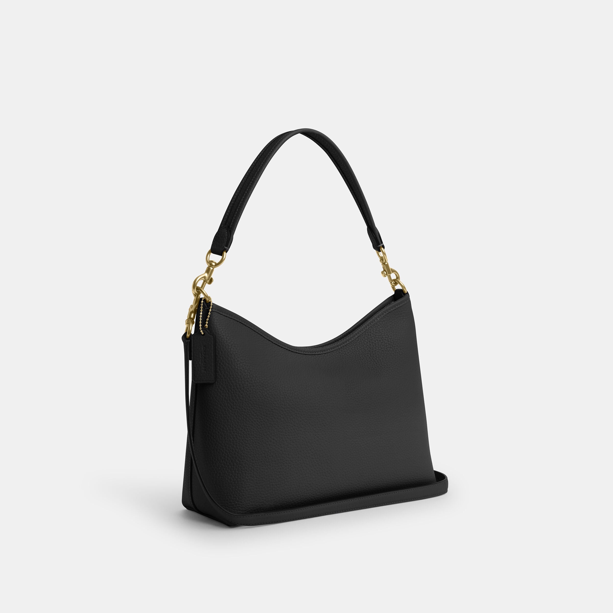 Buy COACH Laurel Shoulder Bag In Lux Pebble Leather Black Online