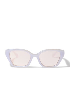 Irreg Frame Sculpted C Logo Temple Sunglasses