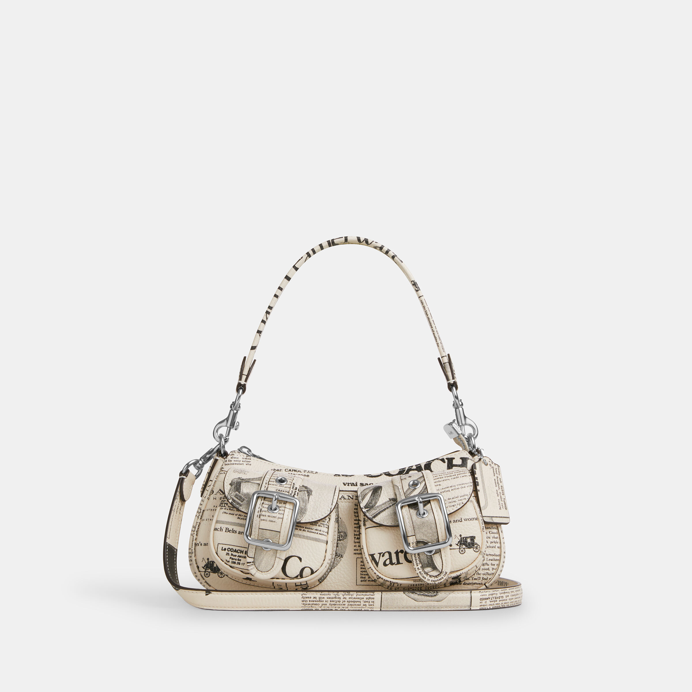 COACH アシュトンニュースペーパー柄 ショルダーバッグ Buy COACH Ashton Shoulder Bag With Newspaper Print WHITE Online in UAE