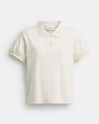 Coach Script Shrunken Polo In Organic Cotton