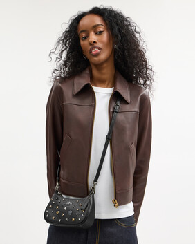 حقيبة كروس بودي تيري صغيرة بحلي مفرغة