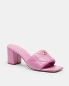 Holly Block Heel Sandal With Quilting