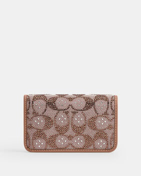 Essential Slim Card Case In Crystal Signature Jacquard