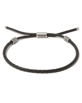 Braided Leather Slider Bracelet
