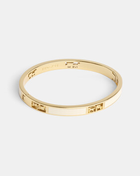Horse And Carriage Cut Out Enamel Bangle