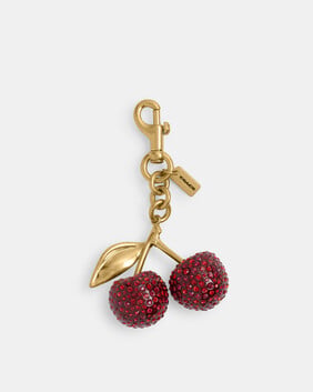 Small Crystal Cherry Bag Charm