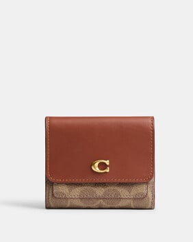 Mila Small Flap Wallet In Signature Canvas