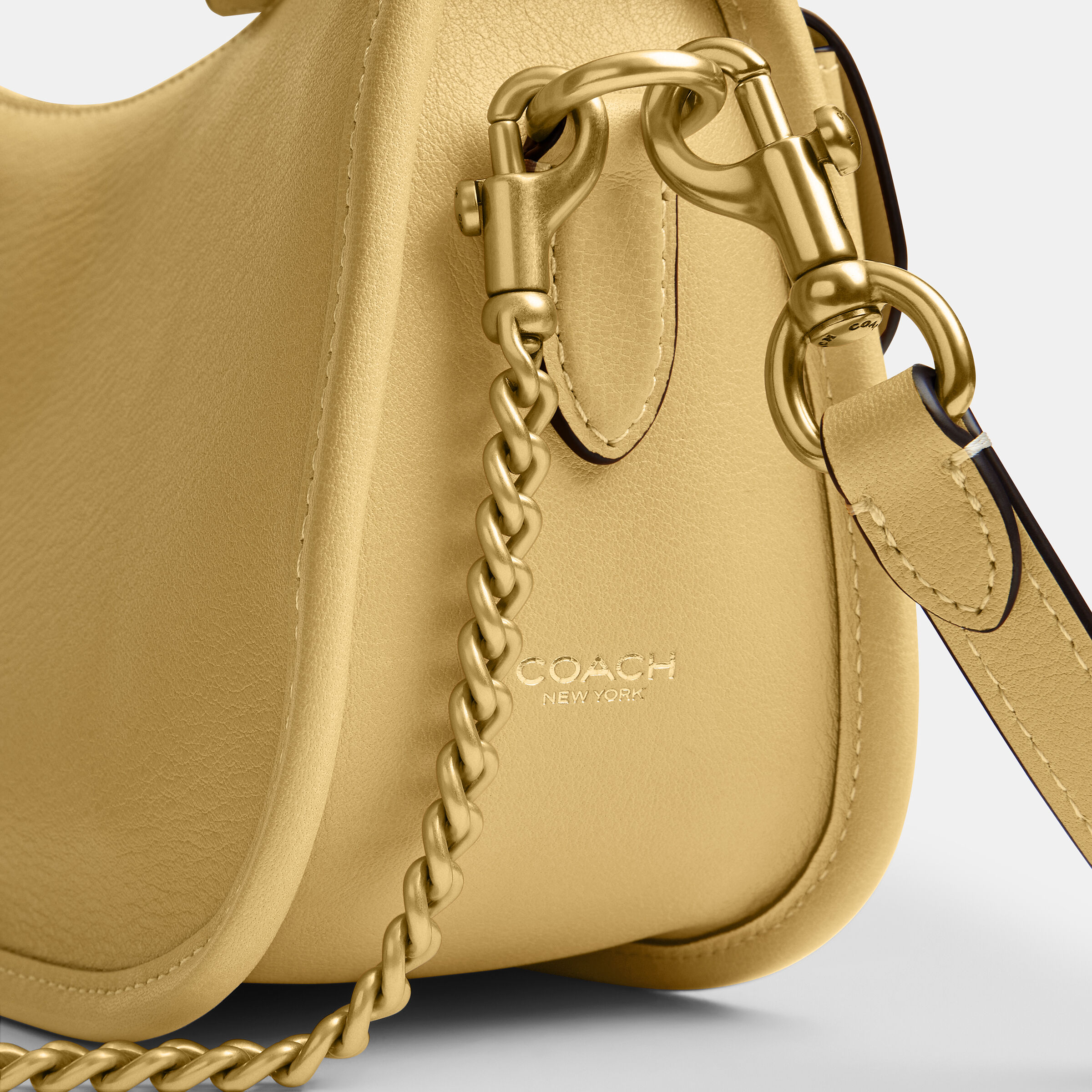 Buy COACH Twin Turnlock Waverly Bag Light/Pastel Yellow Online in UAE