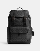 League Flap Backpack In Signature Canvas