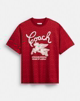 Relaxed Signature Pegasus T-shirt In Organic Cotton