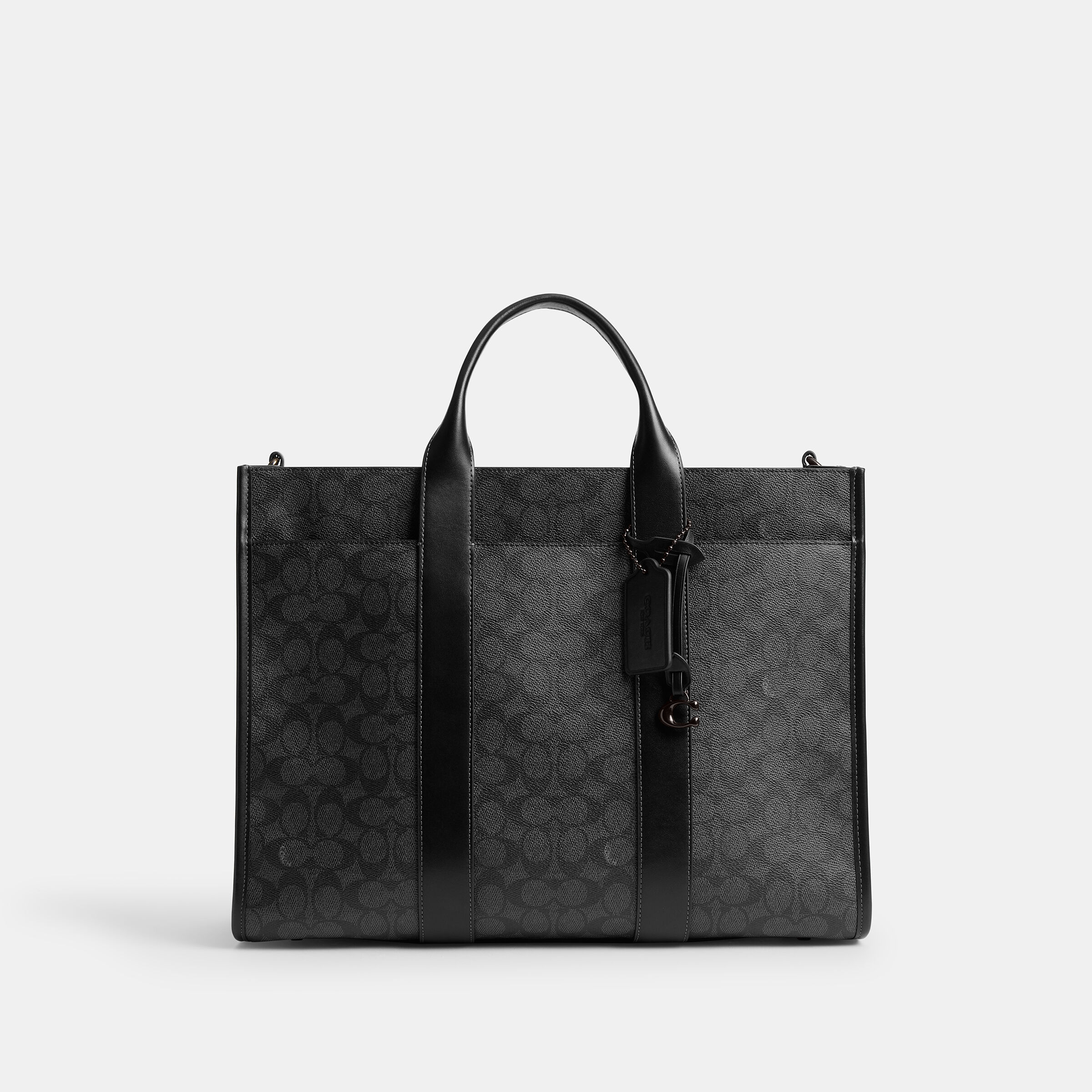 Buy COACH Wesley Tote In Signature Canvas Black Online in UAE
